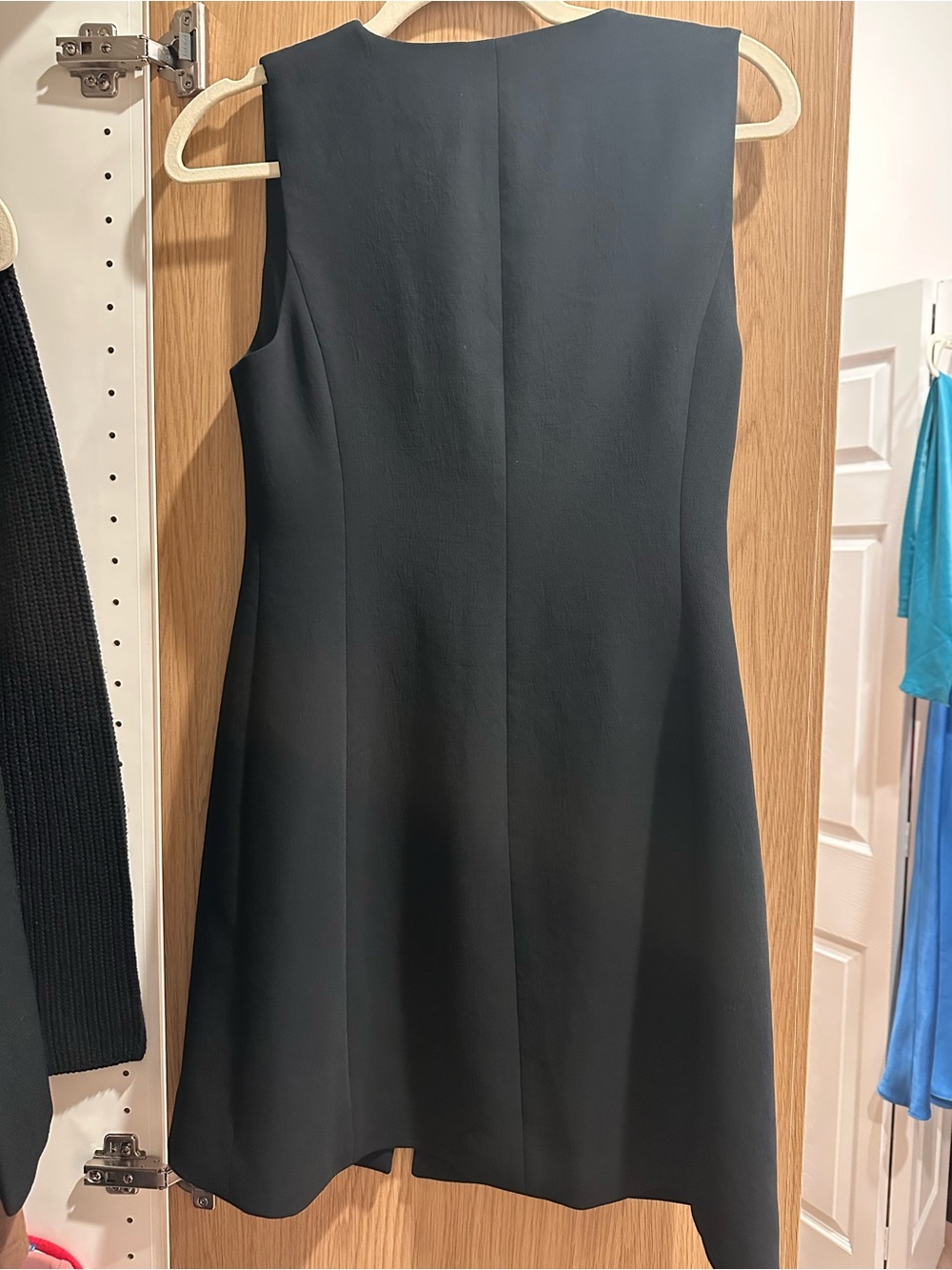 Sleeveless Black Button-Front Dress - Picture 3 of 3